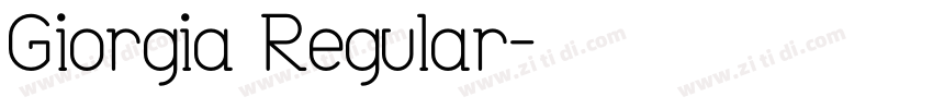 Giorgia Regular字体转换